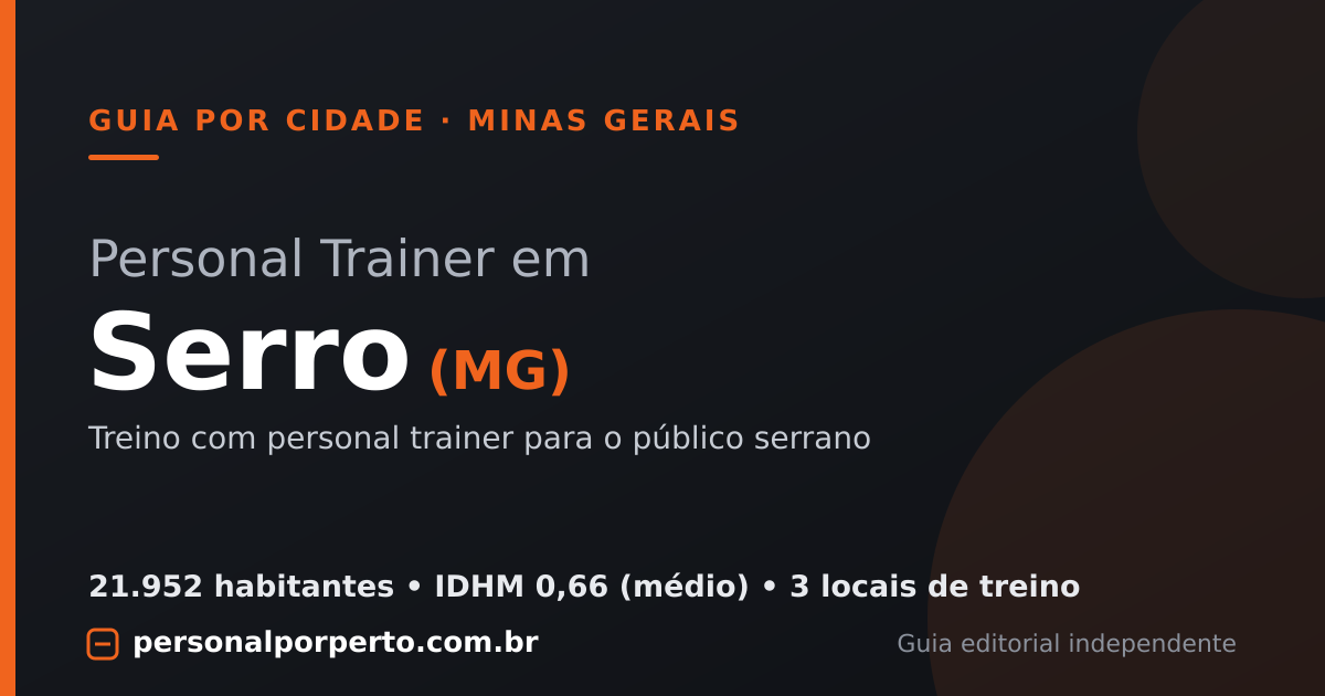 Personal trainer em Serro (MG) — guia do Personal por Perto