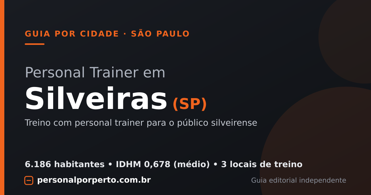 Personal trainer em Silveiras (SP) — guia do Personal por Perto