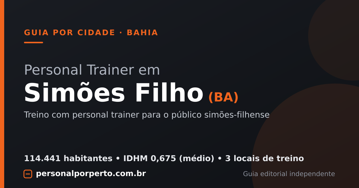 Personal trainer em Simões Filho (BA) — guia do Personal por Perto