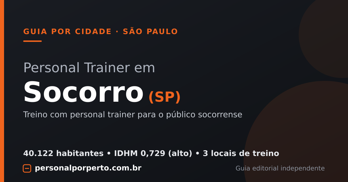 Personal trainer em Socorro (SP) — guia do Personal por Perto