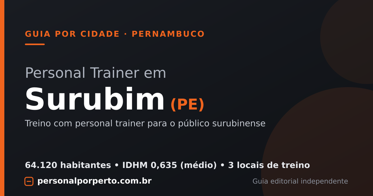 Personal trainer em Surubim (PE) — guia do Personal por Perto