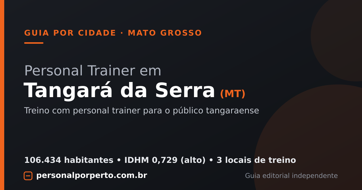 Personal trainer em Tangará da Serra (MT) — guia do Personal por Perto