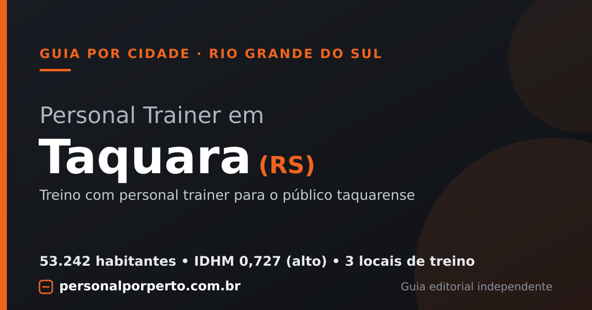 Personal trainer em Taquara (RS) — guia do Personal por Perto