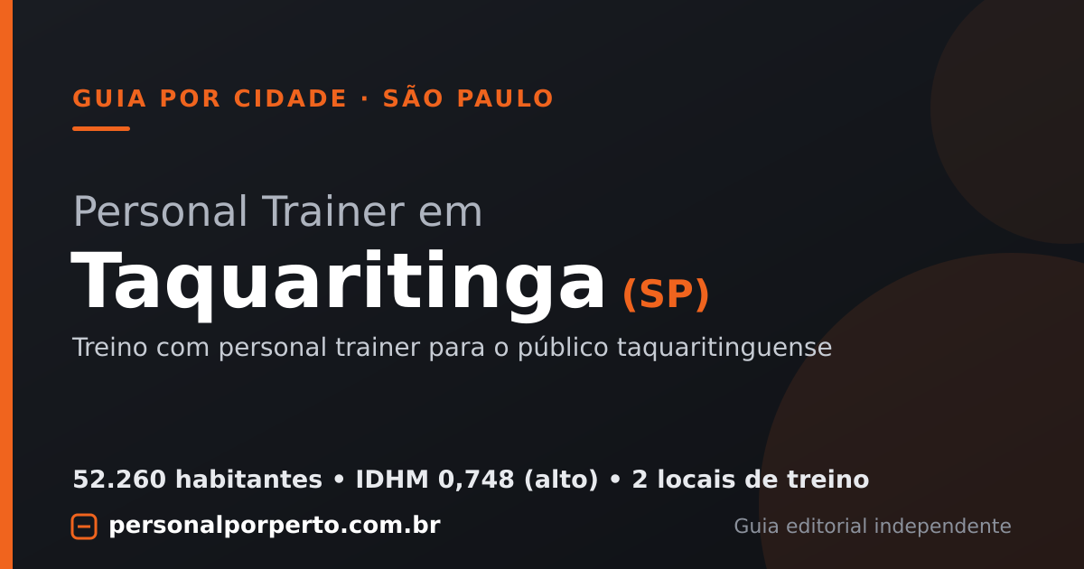Personal trainer em Taquaritinga (SP) — guia do Personal por Perto