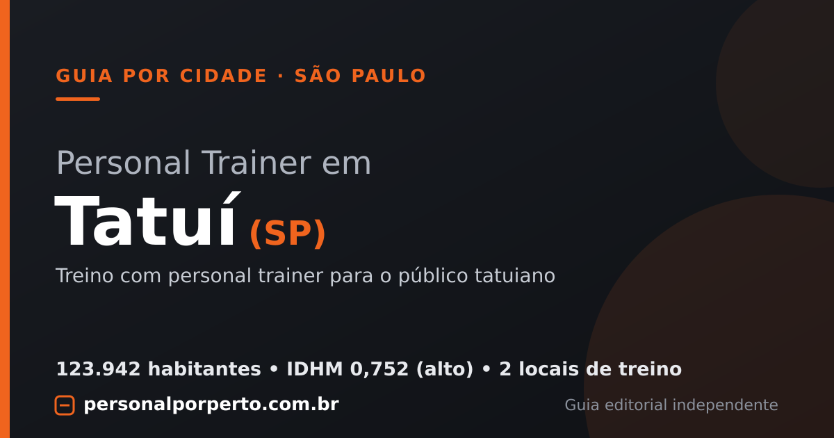 Personal trainer em Tatuí (SP) — guia do Personal por Perto