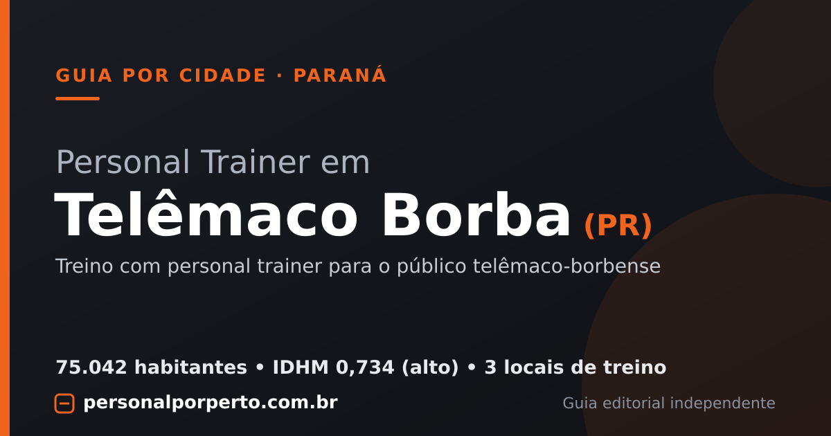 Personal trainer em Telêmaco Borba (PR) — guia do Personal por Perto