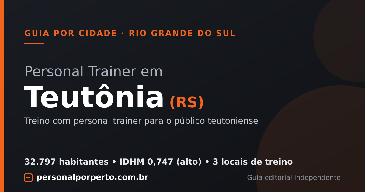 Personal trainer em Teutônia (RS) — guia do Personal por Perto