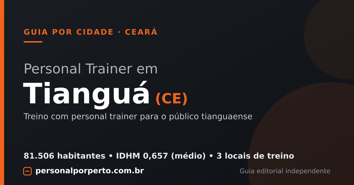 Personal trainer em Tianguá (CE) — guia do Personal por Perto