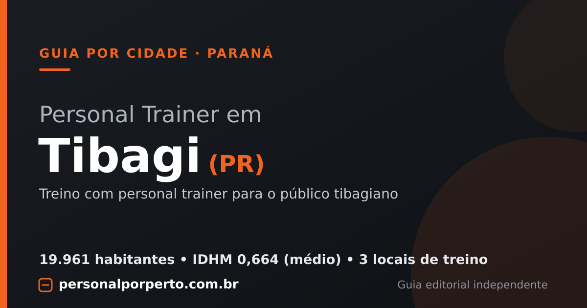 Personal trainer em Tibagi (PR) — guia do Personal por Perto