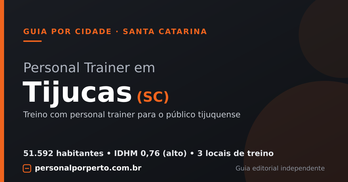 Personal trainer em Tijucas (SC) — guia do Personal por Perto
