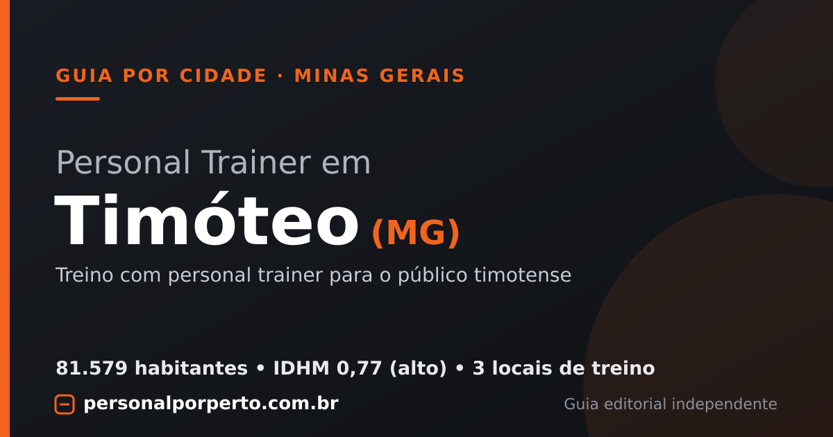 Personal trainer em Timóteo (MG) — guia do Personal por Perto
