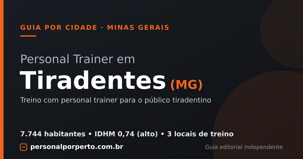 Personal trainer em Tiradentes (MG) — guia do Personal por Perto