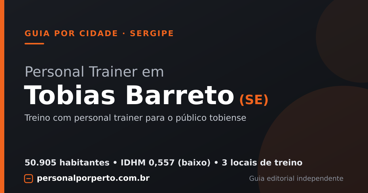 Personal trainer em Tobias Barreto (SE) — guia do Personal por Perto