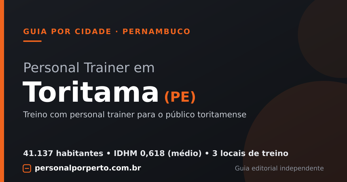 Personal trainer em Toritama (PE) — guia do Personal por Perto