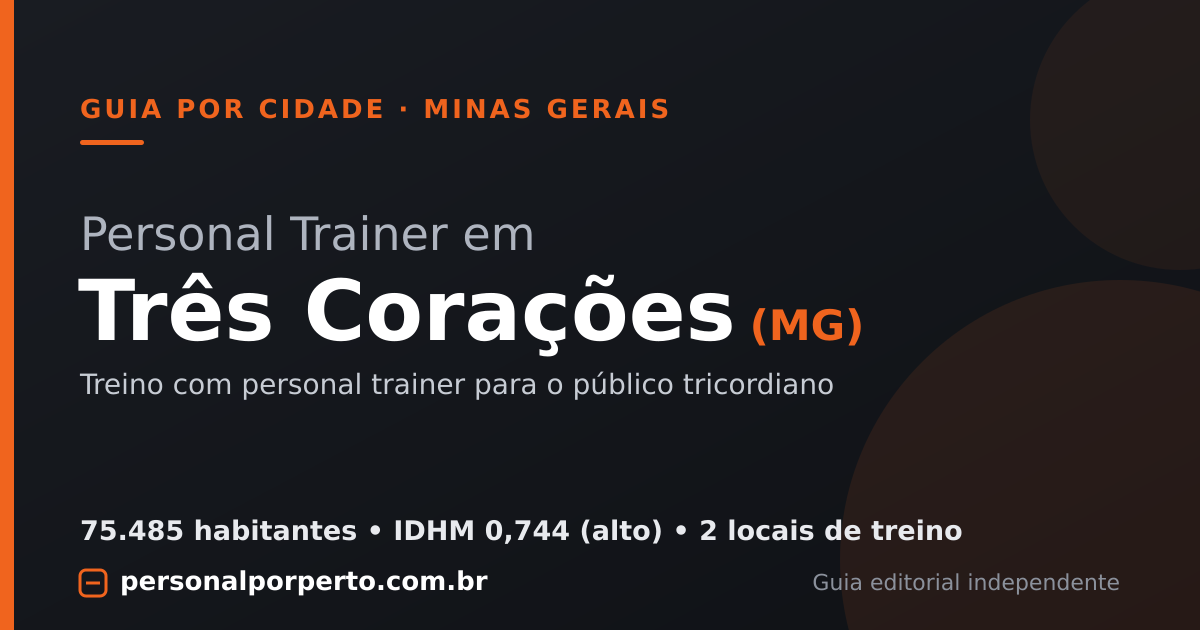 Personal trainer em Três Corações (MG) — guia do Personal por Perto