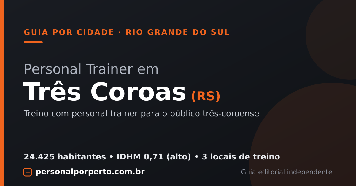 Personal trainer em Três Coroas (RS) — guia do Personal por Perto