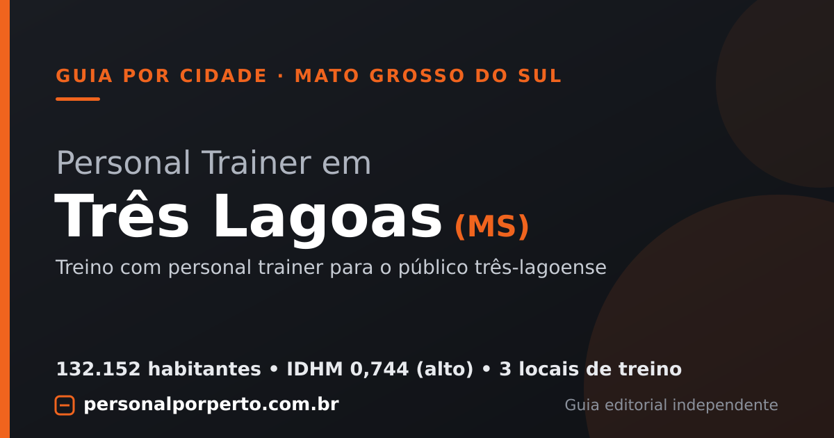 Personal trainer em Três Lagoas (MS) — guia do Personal por Perto