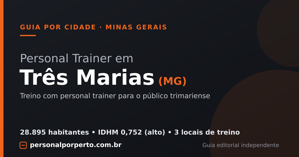 Personal trainer em Três Marias (MG) — guia do Personal por Perto