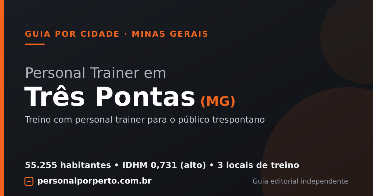 Personal trainer em Três Pontas (MG) — guia do Personal por Perto