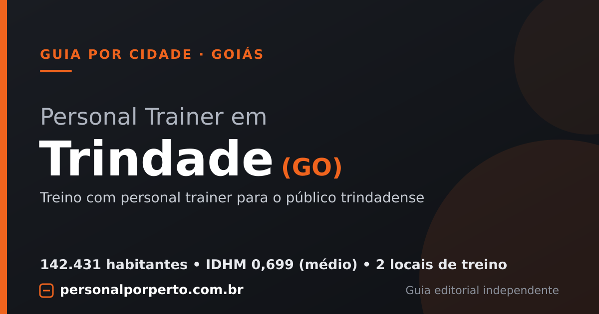 Personal trainer em Trindade (GO) — guia do Personal por Perto