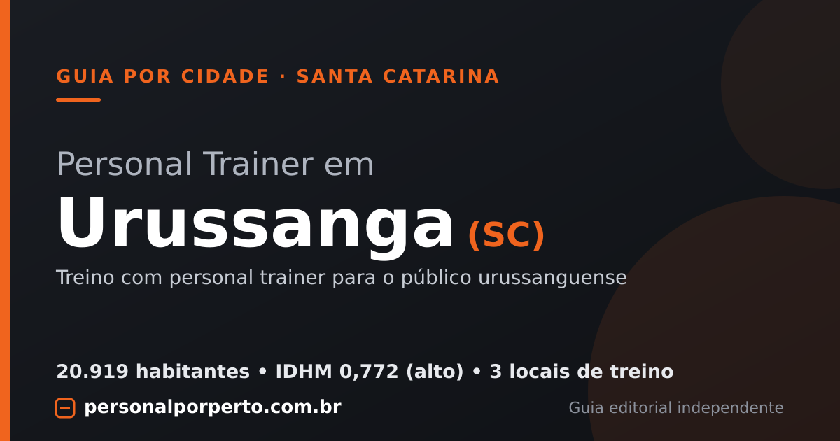 Personal trainer em Urussanga (SC) — guia do Personal por Perto