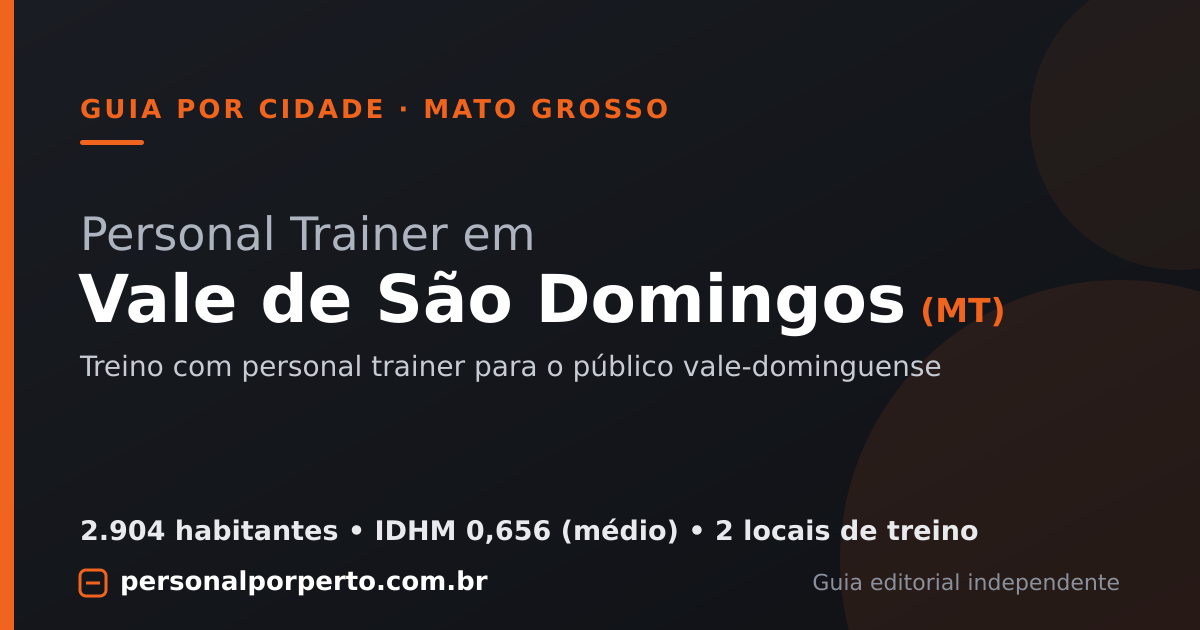 Personal trainer em Vale de São Domingos (MT) — guia do Personal por Perto