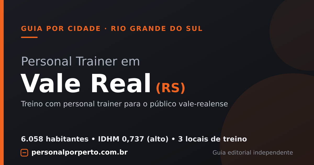 Personal trainer em Vale Real (RS) — guia do Personal por Perto