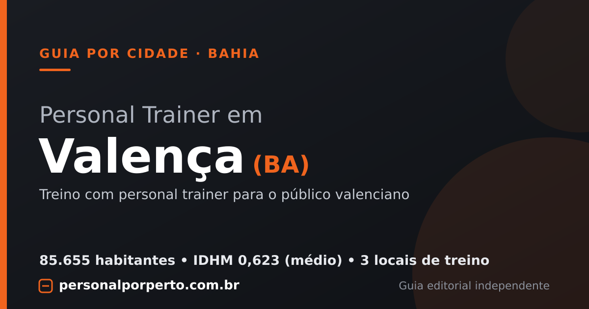 Personal trainer em Valença (BA) — guia do Personal por Perto