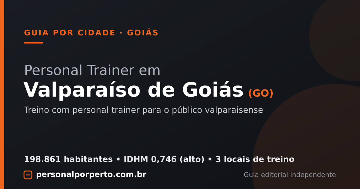Personal trainer em Valparaíso de Goiás (GO) — guia do Personal por Perto