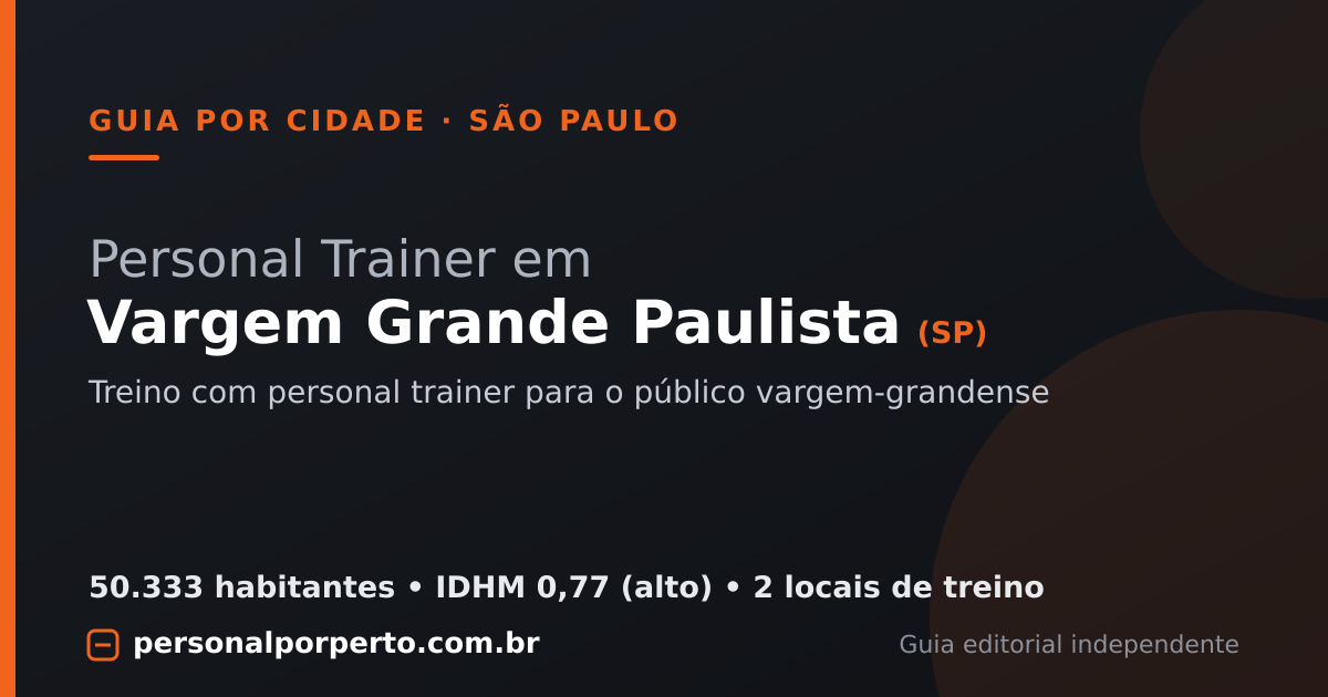 Personal trainer em Vargem Grande Paulista (SP) — guia do Personal por Perto