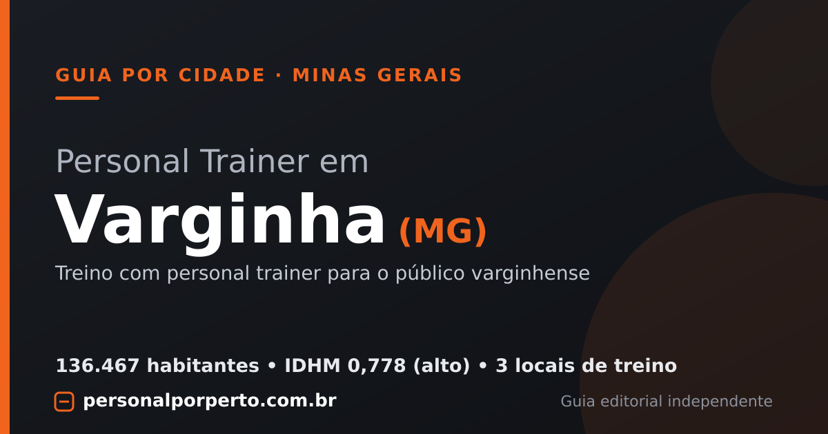 Personal trainer em Varginha (MG) — guia do Personal por Perto
