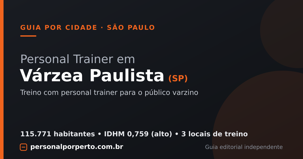 Personal trainer em Várzea Paulista (SP) — guia do Personal por Perto