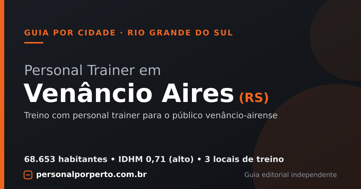 Personal trainer em Venâncio Aires (RS) — guia do Personal por Perto