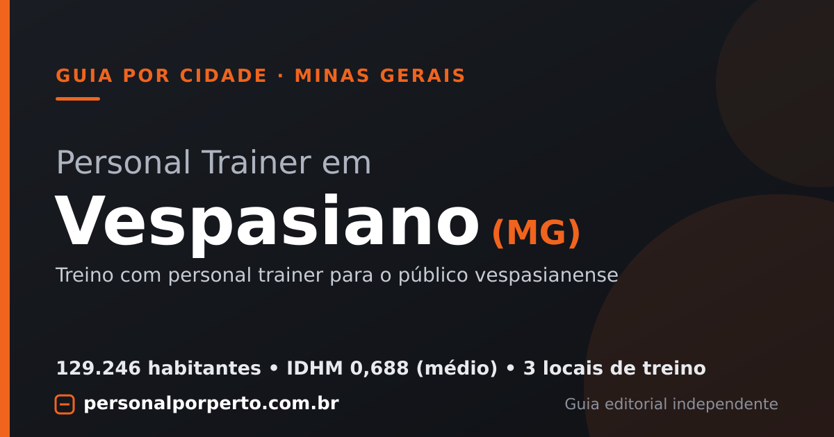 Personal trainer em Vespasiano (MG) — guia do Personal por Perto