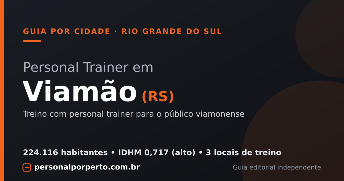 Personal trainer em Viamão (RS) — guia do Personal por Perto