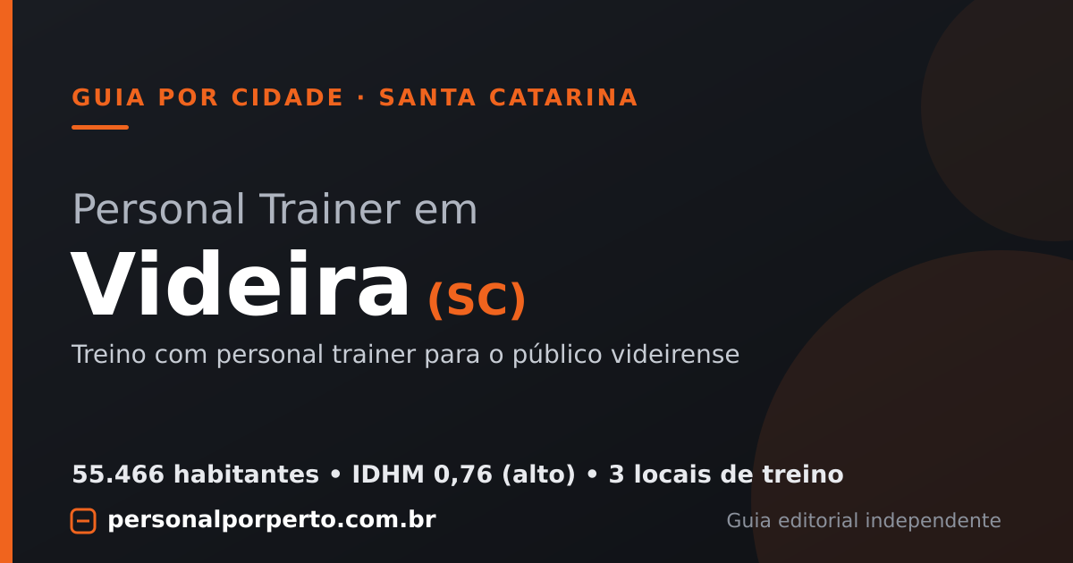 Personal trainer em Videira (SC) — guia do Personal por Perto