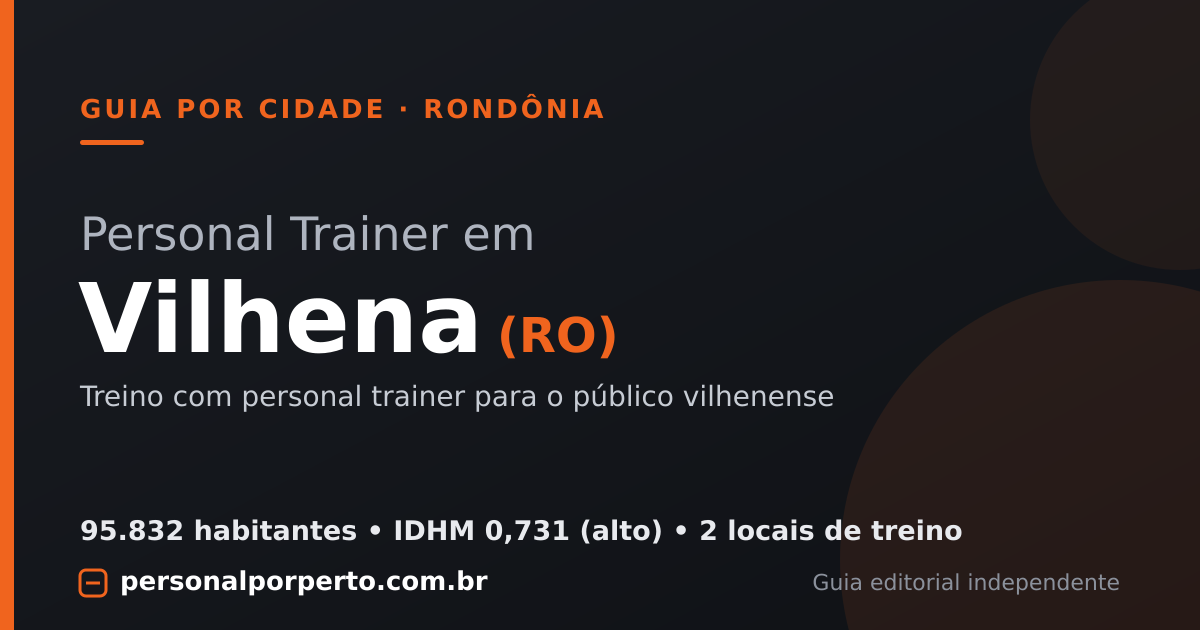 Personal trainer em Vilhena (RO) — guia do Personal por Perto