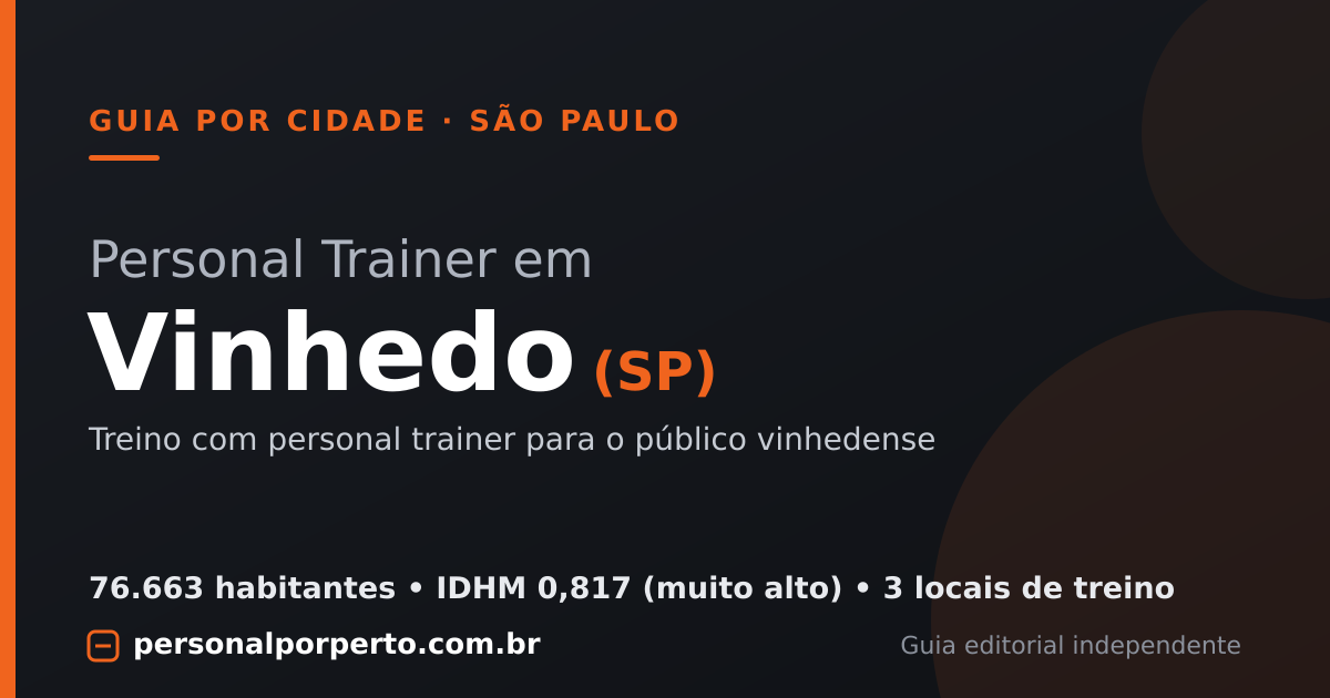Personal trainer em Vinhedo (SP) — guia do Personal por Perto