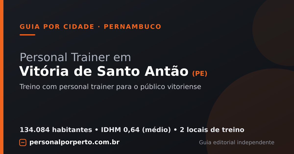 Personal trainer em Vitória de Santo Antão (PE) — guia do Personal por Perto