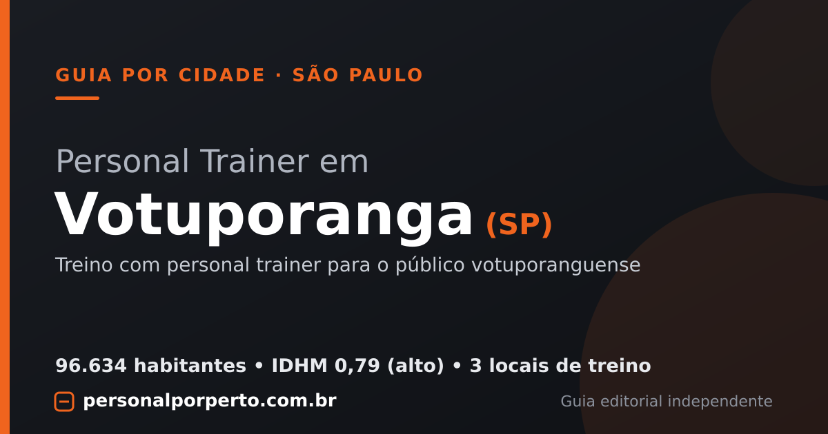 Personal trainer em Votuporanga (SP) — guia do Personal por Perto